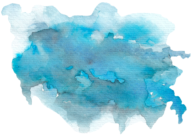 Blue Watercolor Splash Illustration